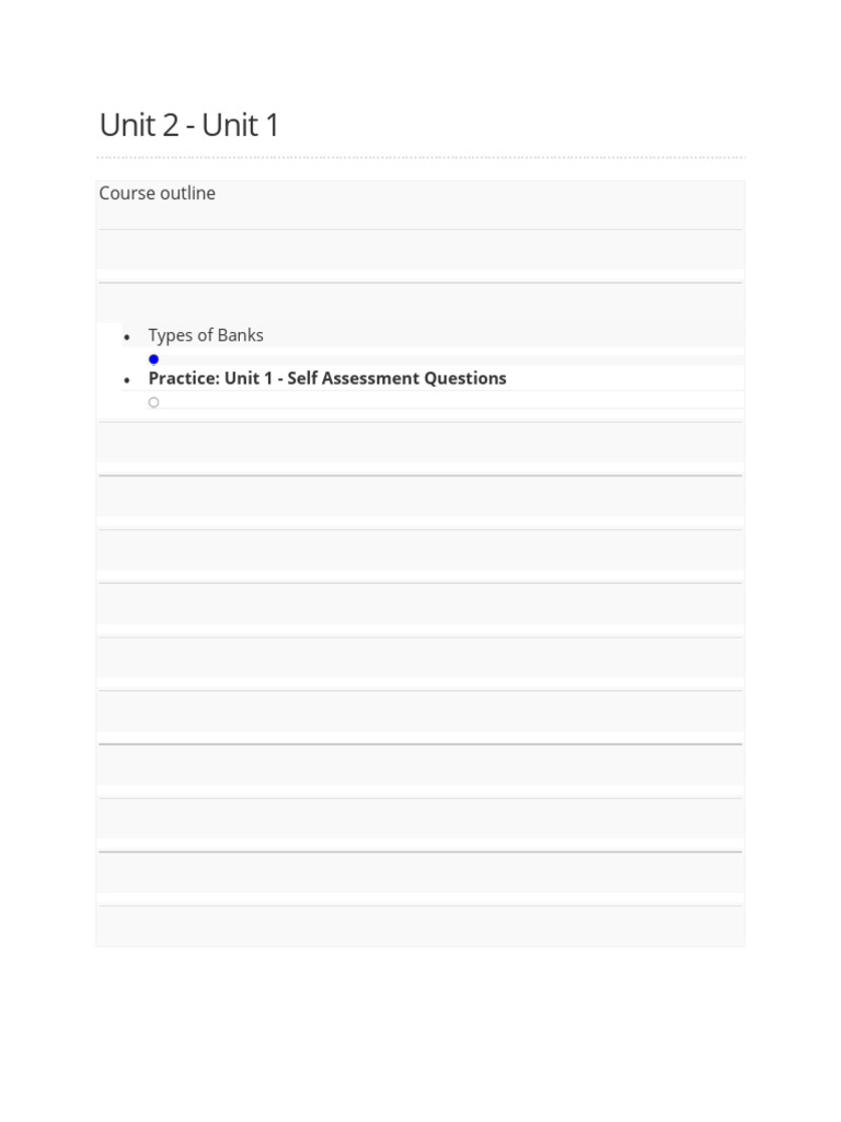 Banking Course Outline and Assessments | PDF | Banks | Reserve Bank Of ...