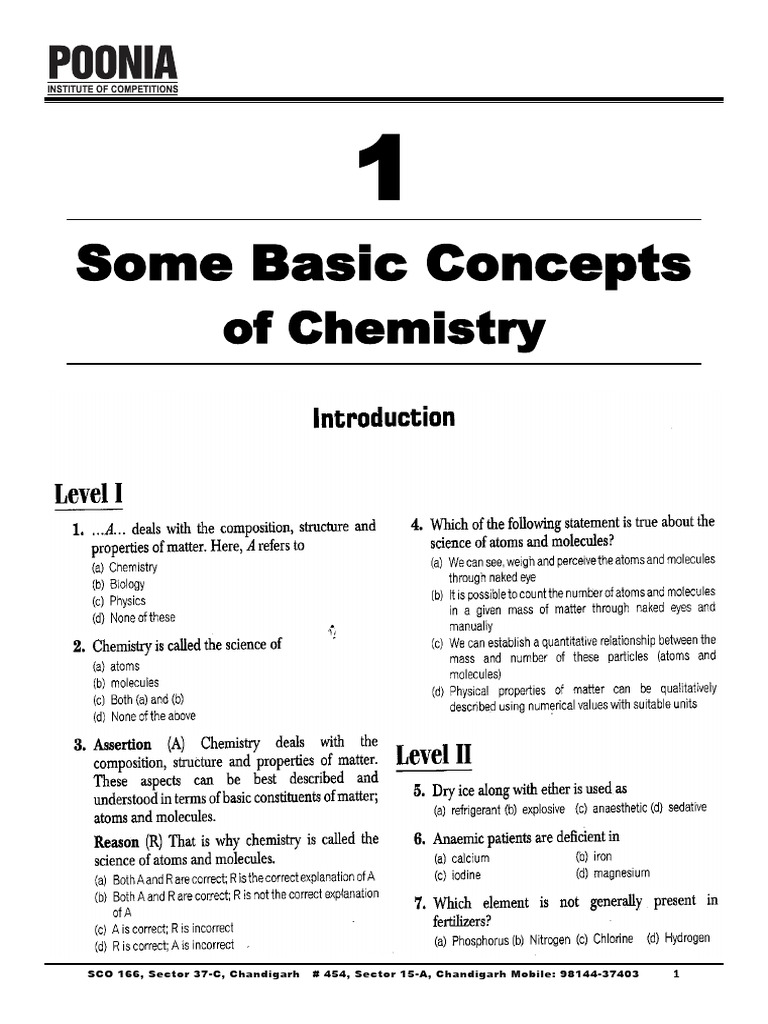 Basic Chemistry Concepts Explained | PDF