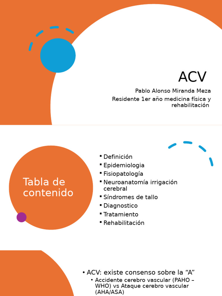 Guía Completa sobre ACV: Definición y Tratamiento | PDF | Carrera ...