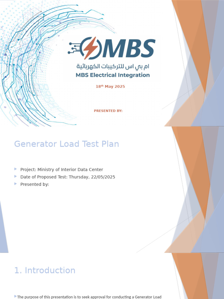 MOI DataCenter Generator Load Test Plan | PDF | Data Center | Power ...