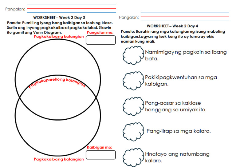 Worksheet Day 3-4 | PDF