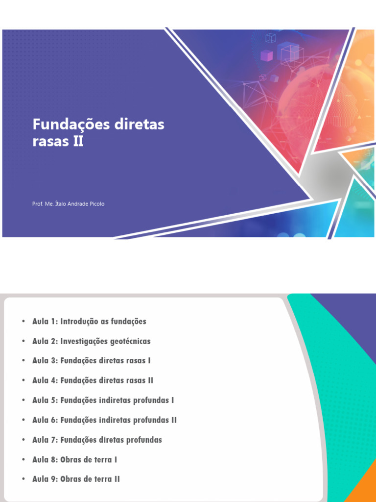 Semana 4 - Fundações Diretas Rasas II | PDF