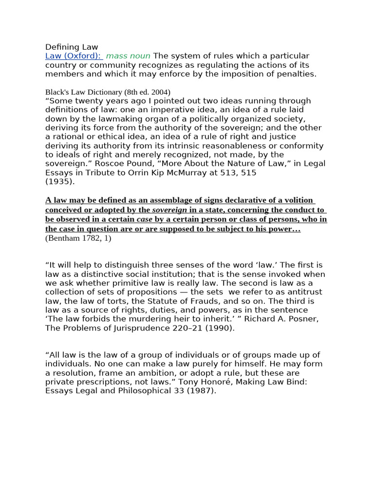 Understanding the Nature of Law | PDF