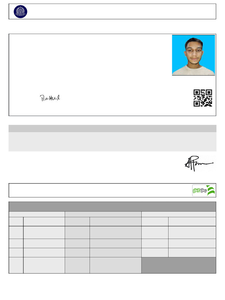 Bangladesh Police Constable Admit Card 2025 | PDF