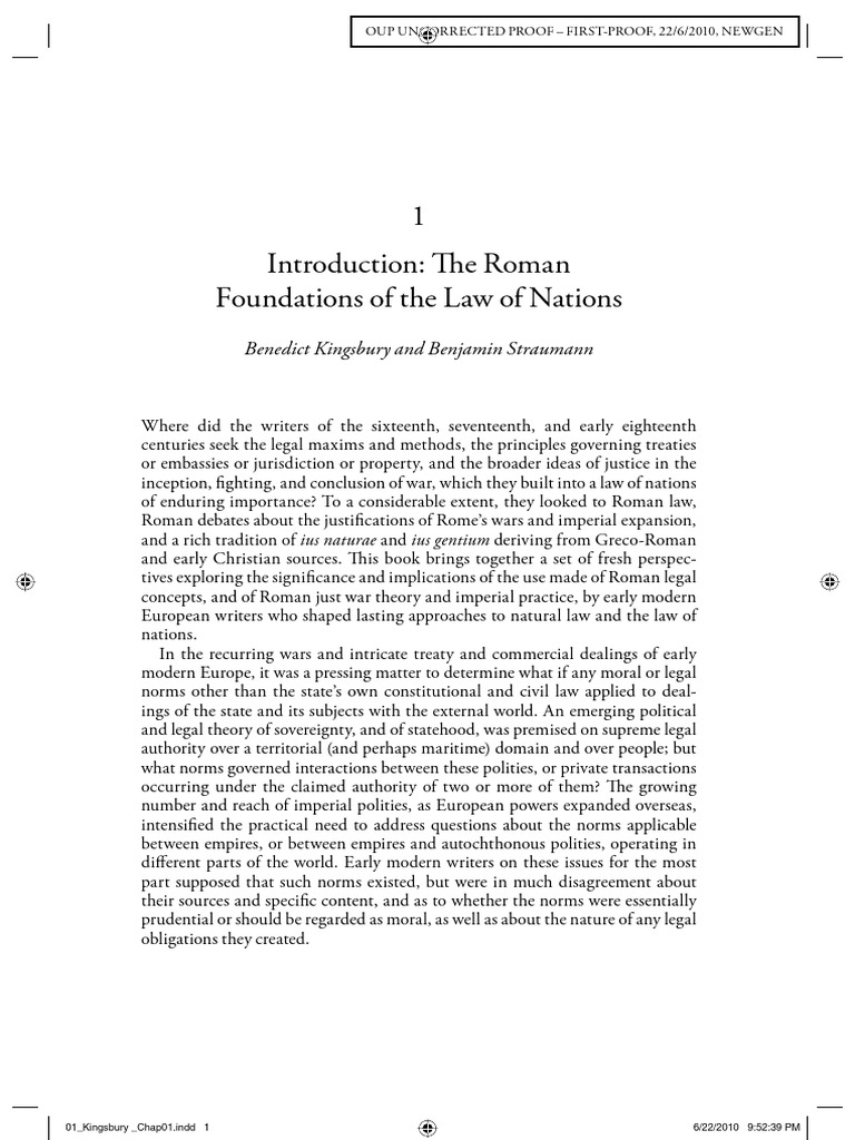 Introduction The Roman Foundations of TH | PDF | Natural Law | Just War ...