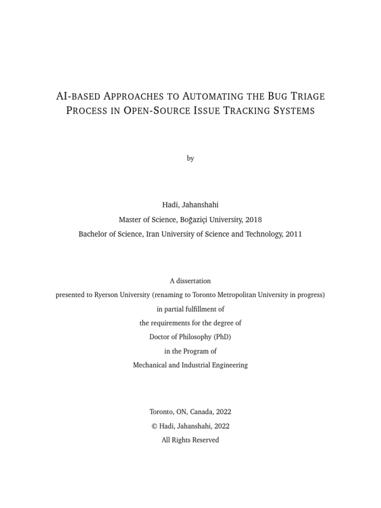 Automating Bug Triage with AI Techniques | PDF | Software Bug | Machine ...
