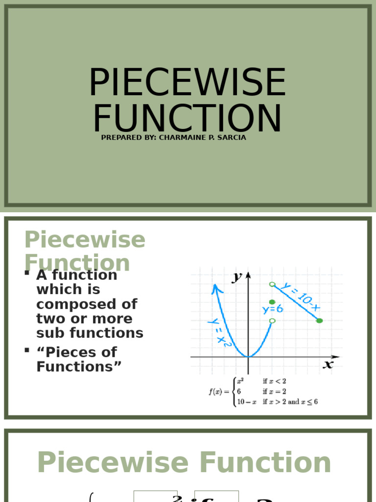 Evaluating Piecewise Functions | PDF | Mathematical Analysis ...
