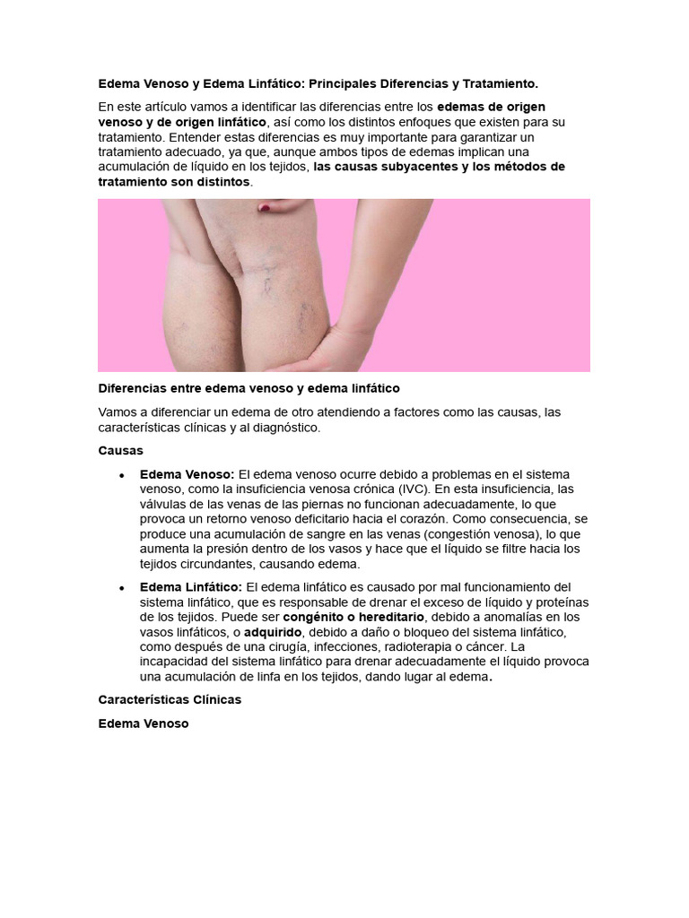 EDEMAS | PDF | Edema | Sistema linfático