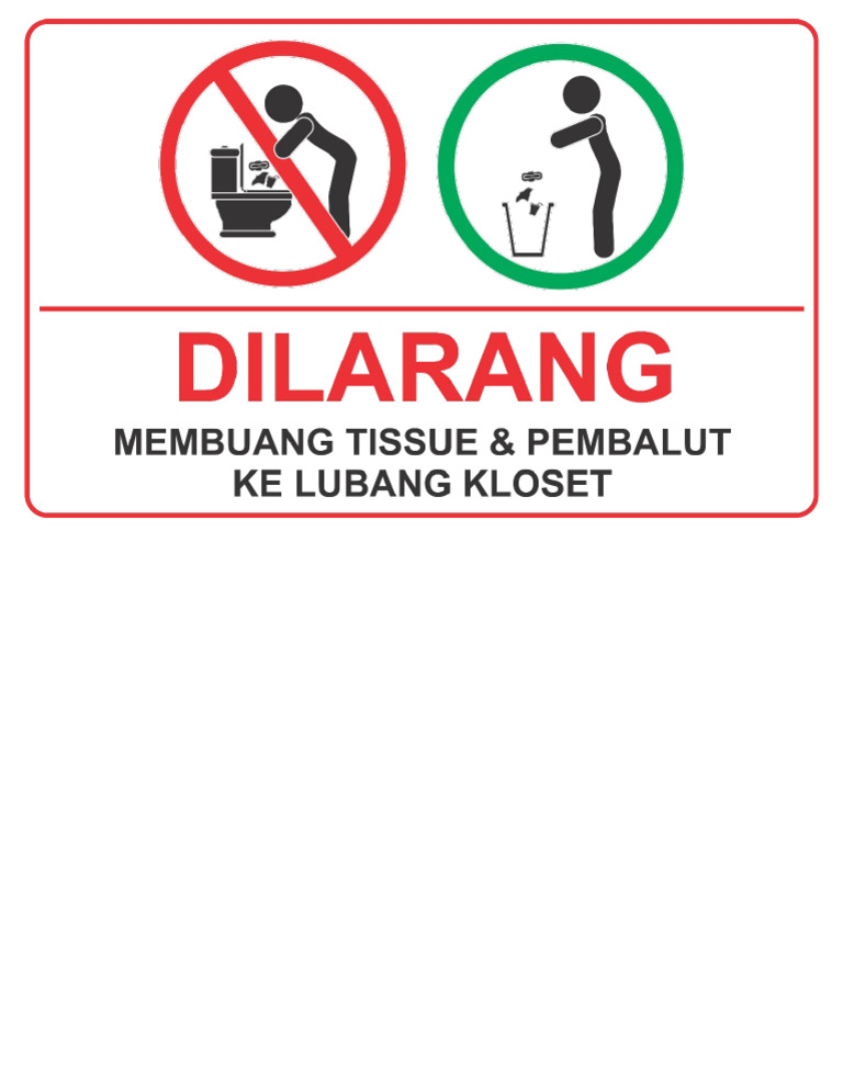 kada boleh buang tisu dan pembalut | PDF