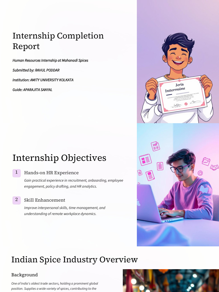 HR Internship Report at Mahanadi Spices | PDF | Recruitment | Economies