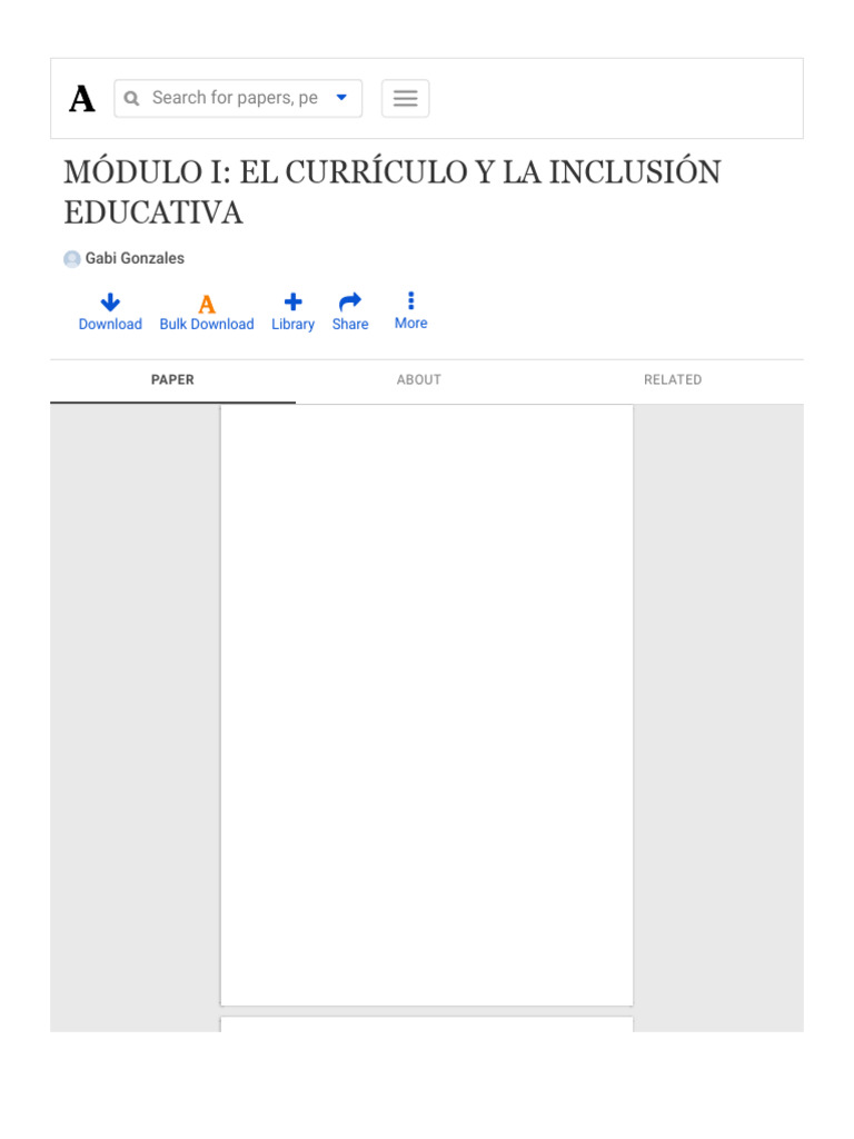 EL CURRÍCULO Y LA INCLUSIÓN EDUCATIVA - Gabi Gonzales - Academia - Edu ...
