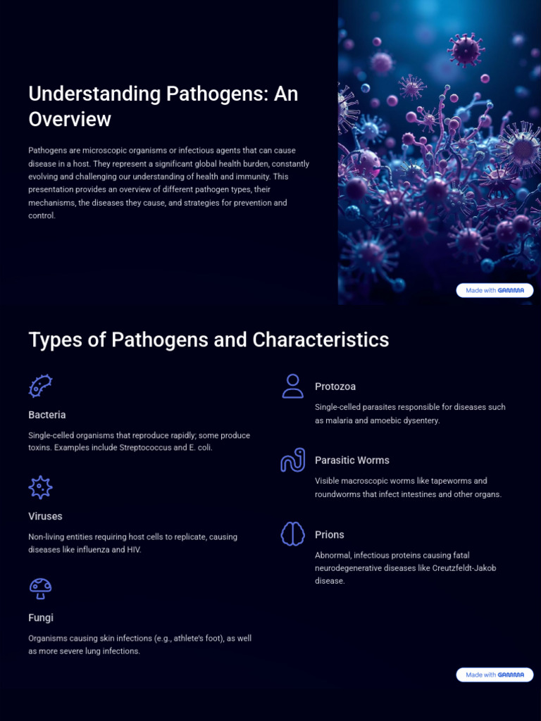 Overview of Pathogens and Prevention | PDF | Pathogen | Infection