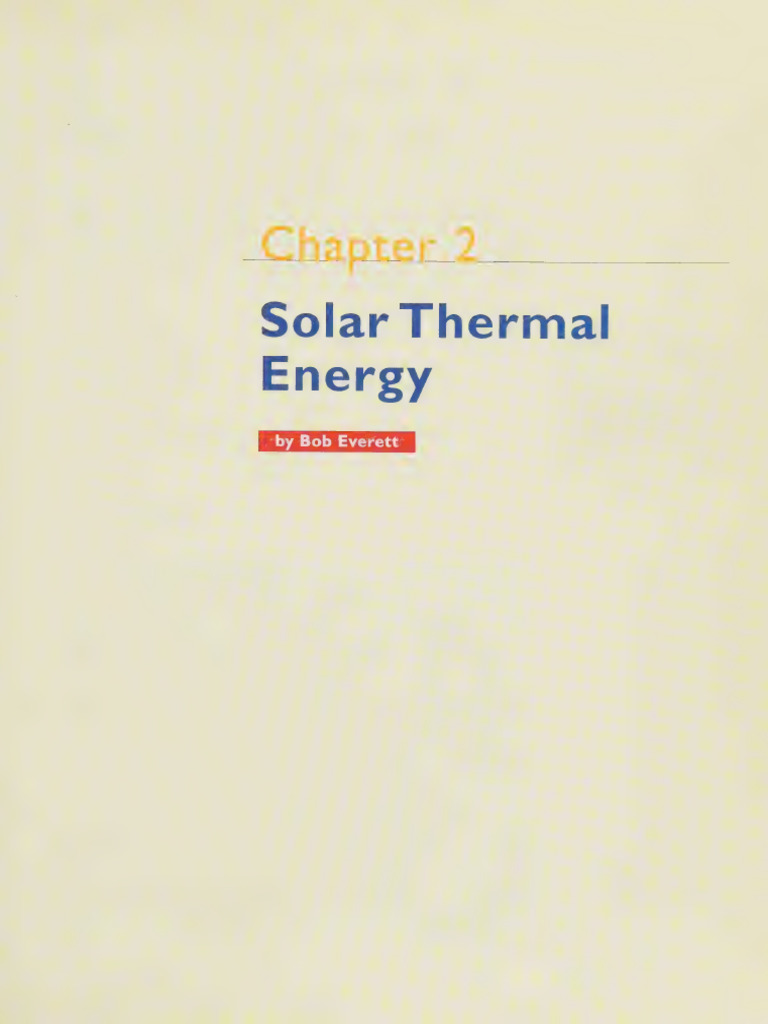 Solar Thermal Energy Systems Overview | PDF | Water Heating | Heat Pump