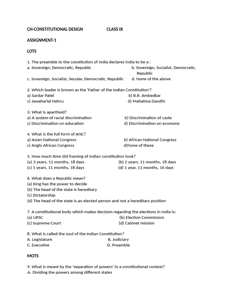 246 C 15666 Constitutional Design Assignment New25 | PDF | Constitution ...
