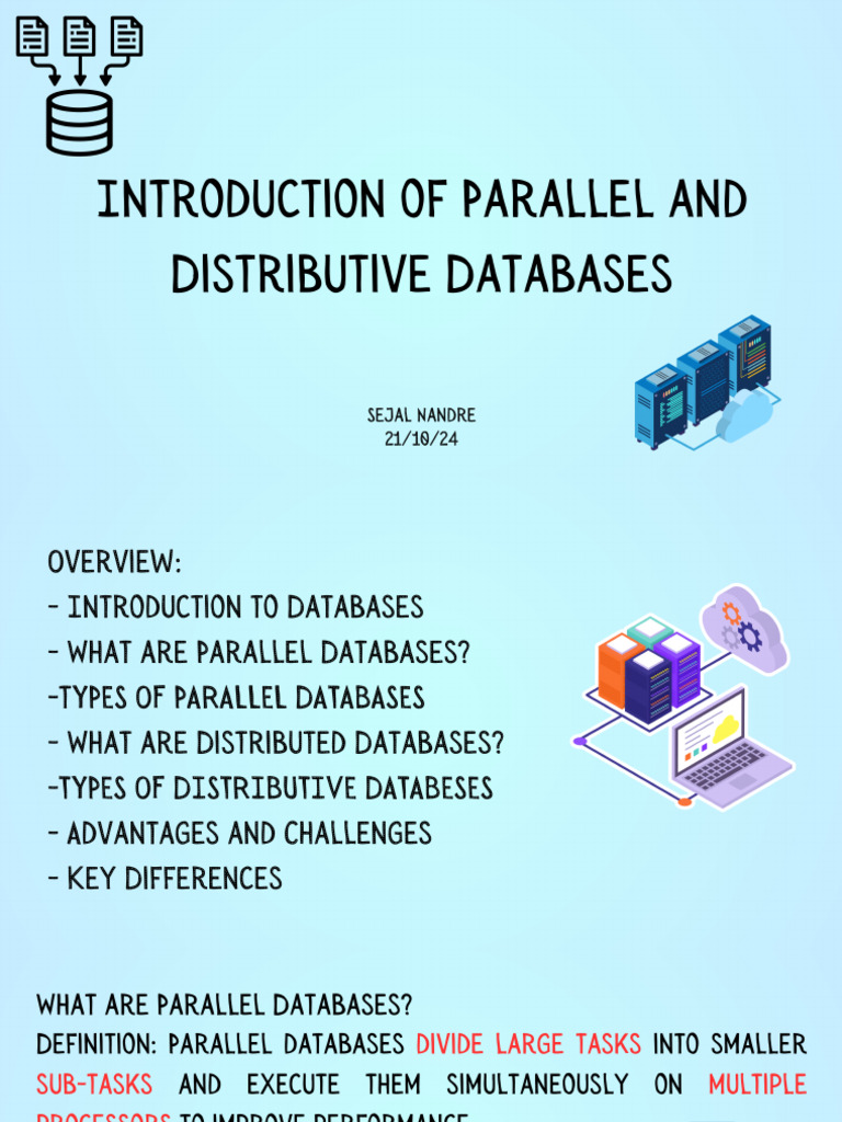 Introduction of Parallel and Distributive Databases PDF | PDF