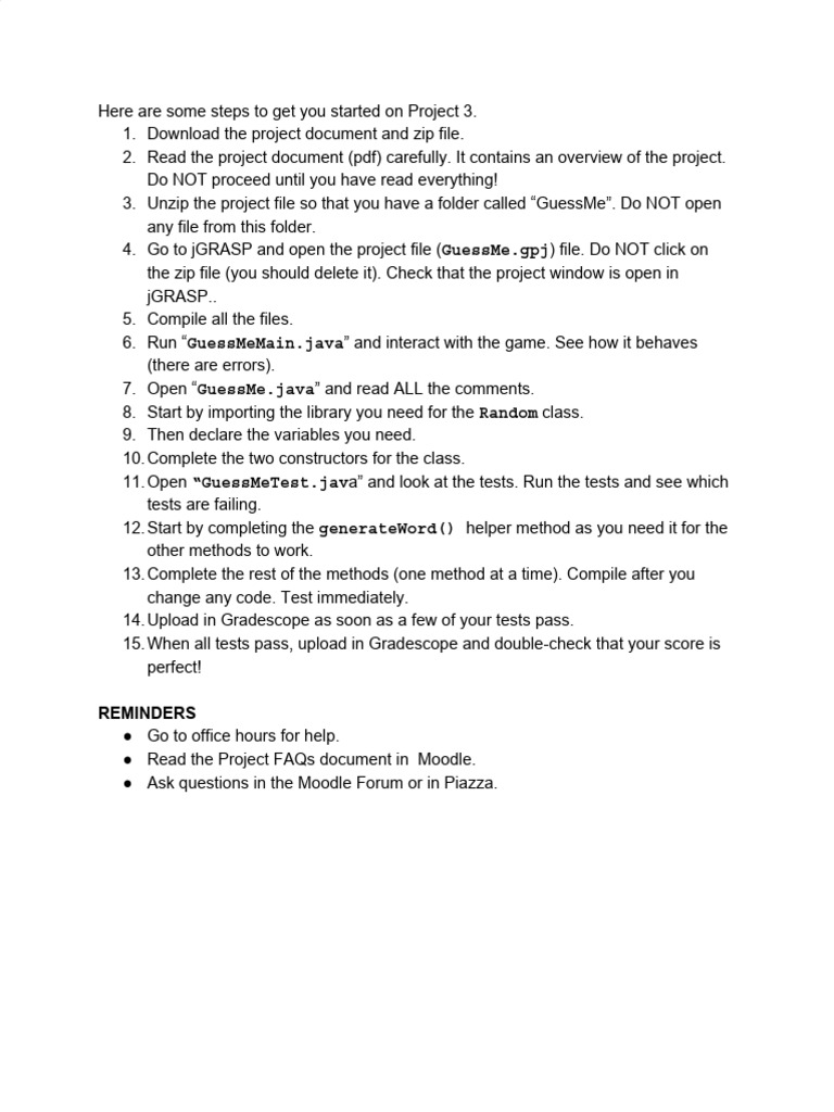 How to Do Project3 | PDF