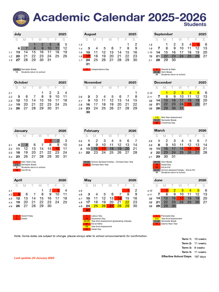 Singapore School Calendar 2026 | PDF | Academic Term | Observances