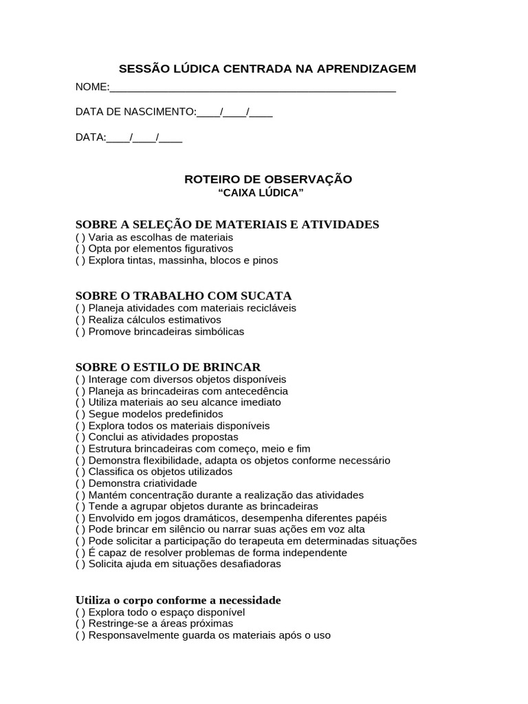 Sess%c3%83o l%c3%9adica Centrada Na Aprendizagem | PDF