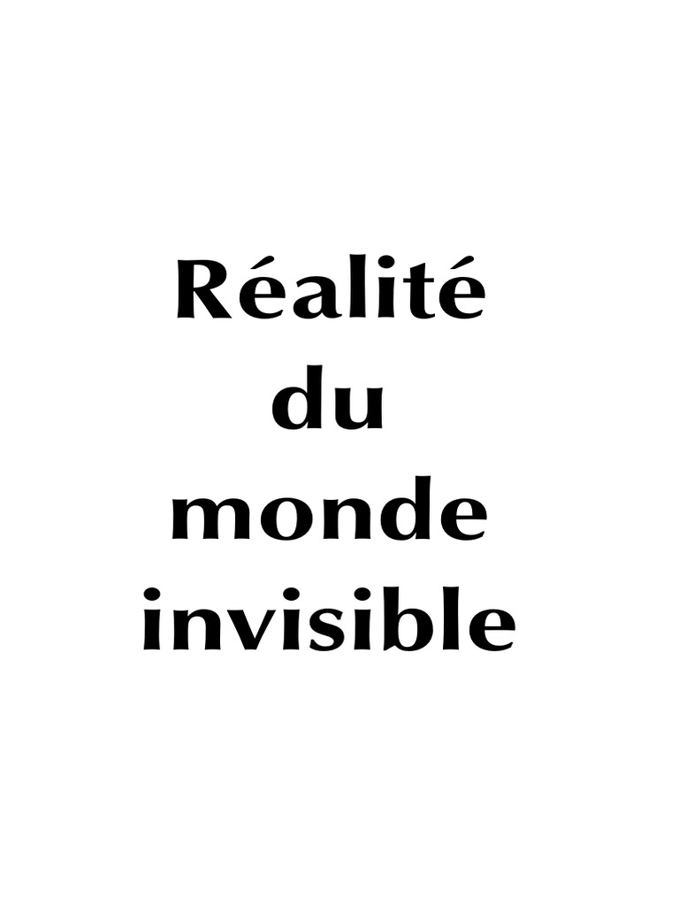 Réalité du monde invisible selon la foi | PDF | Dieu | Épître aux Hébreux