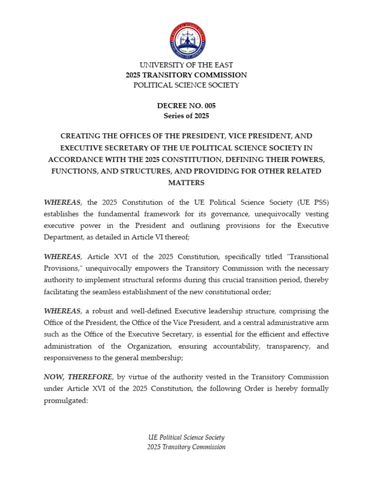 Transitory Commission.005 | PDF | Presidents Of The United States ...