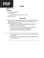 Summary of "Wonder" by R.J. Palacio | PDF