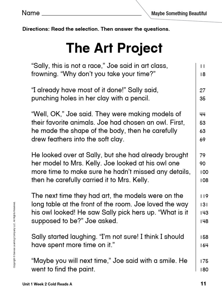 Art Class Project Reflection Questions | PDF