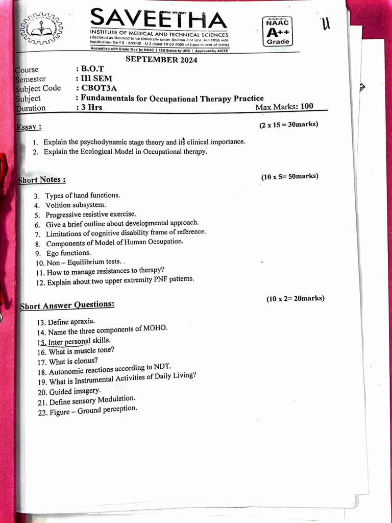 Occupational Therapy Practice Fundamentals | PDF | Neuroscience ...