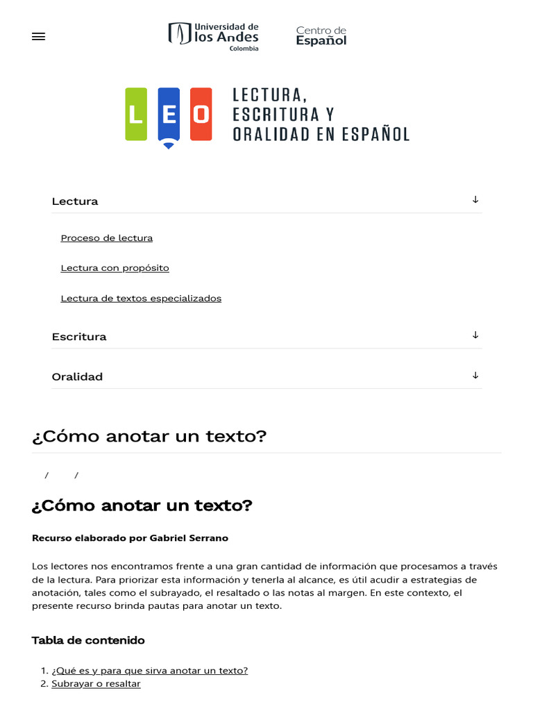 Estrategias para Anotar Textos Eficazmente | PDF | Información ...