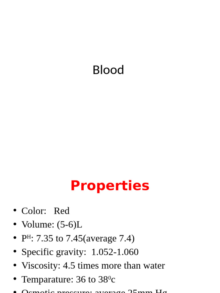 Blood Composition and Functions | PDF | Anemia | Hemoglobin