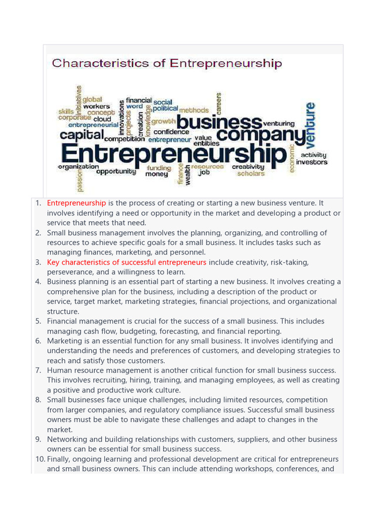 Key Traits of Successful Entrepreneurs | PDF | Entrepreneurship ...