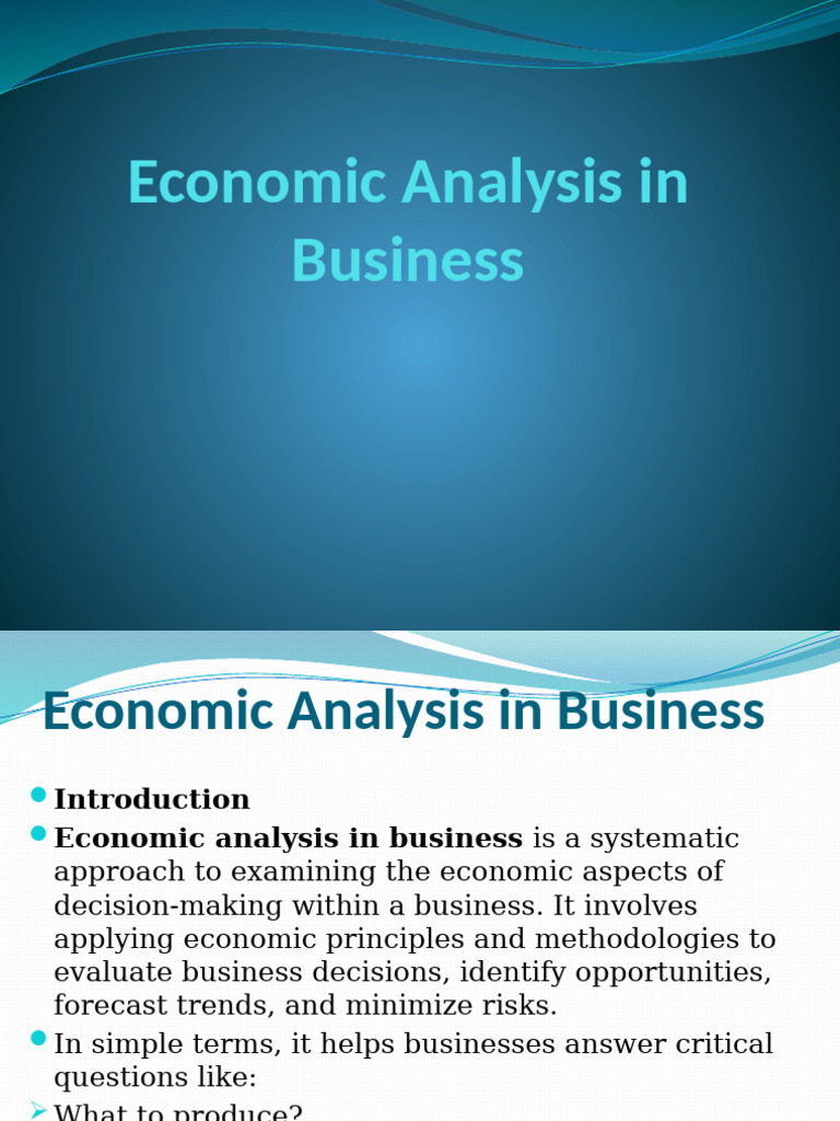 Economic Analysis in Business | PDF | Economics | Cost–Benefit Analysis
