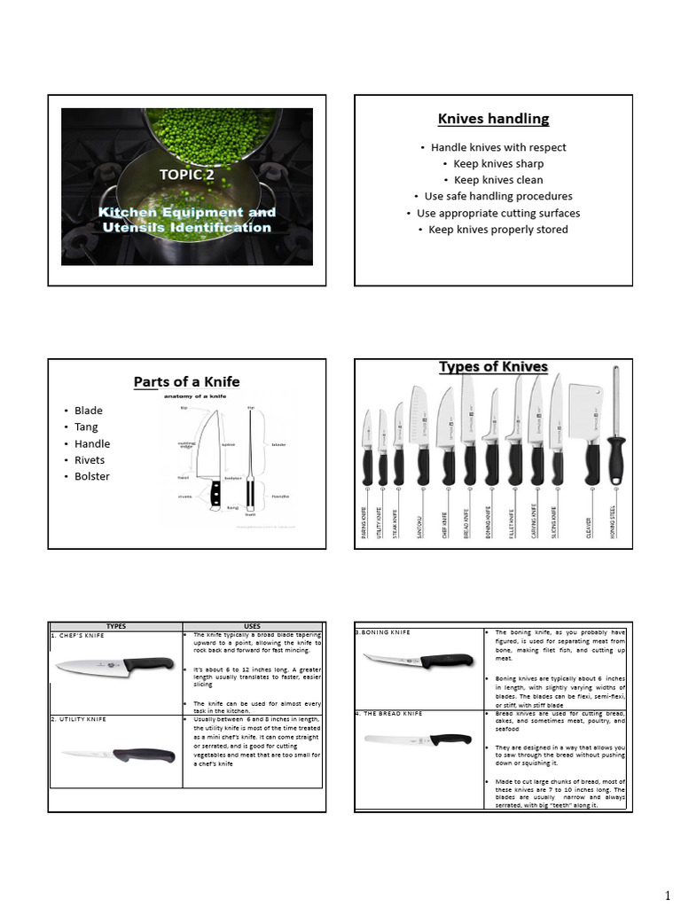Kitchen Knife and Equipment Guide | PDF | Knife | Cooking