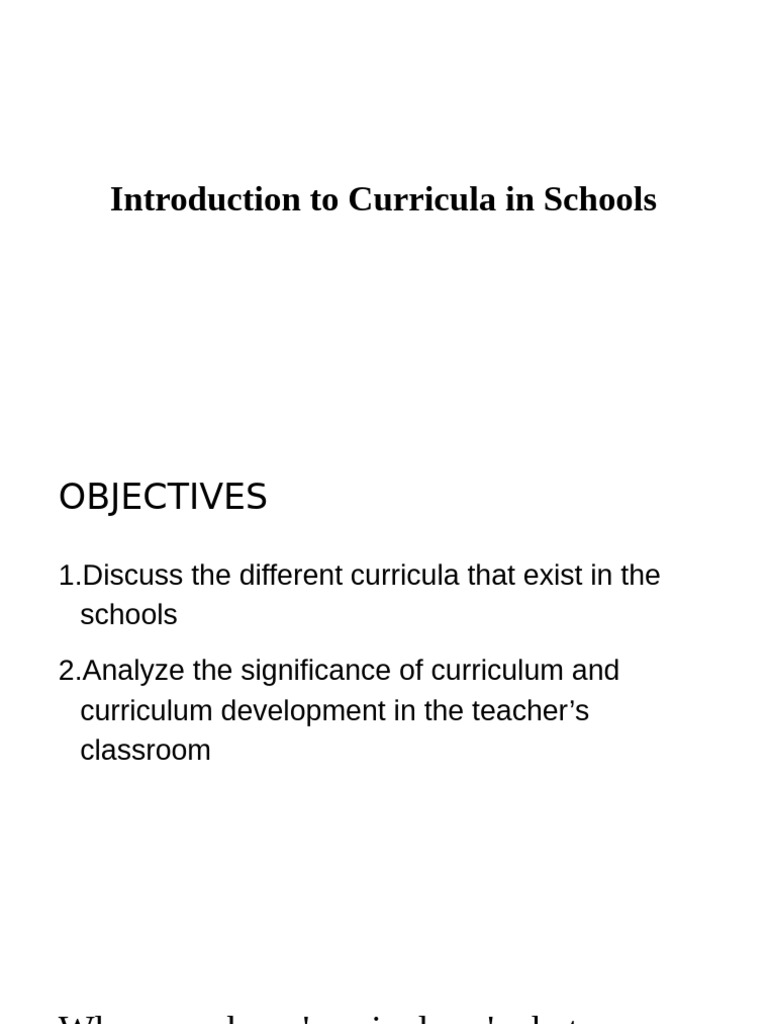1st Lecture in Educ 7 | PDF | Curriculum | Humanism