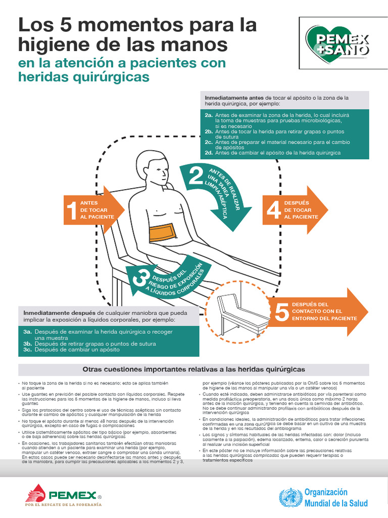 5 Momentos de Higiene de Manos en Salud | PDF | Terapia intravenosa ...