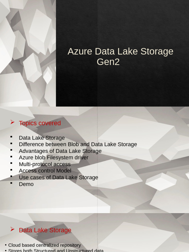 Azure Data Lake Storage | PDF | Apache Hadoop | Data