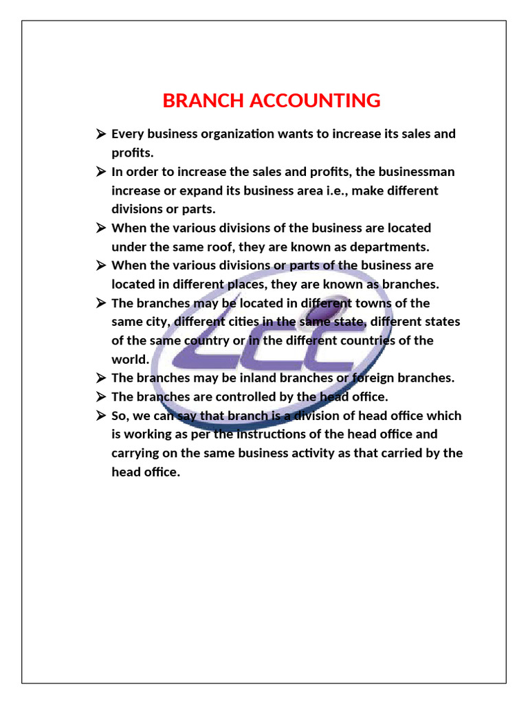 Understanding Inland Branches | PDF | Expense | Banks