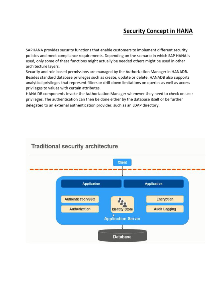 HANA Database Security Overview | PDF | Databases | Computing