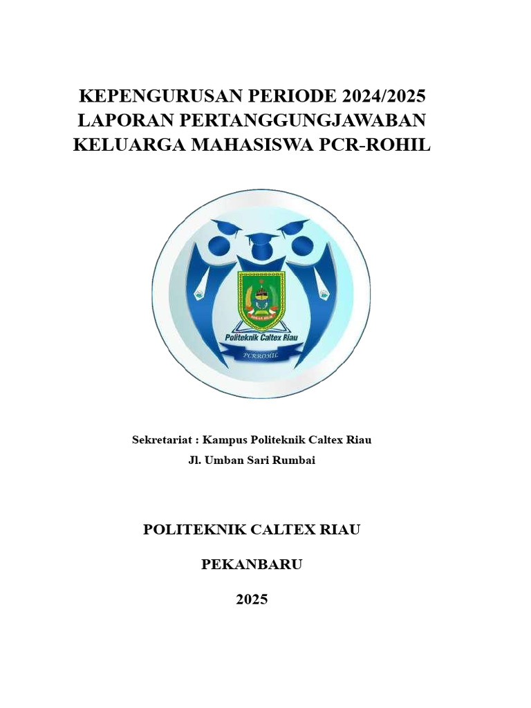 Laporan Pertanggungjawaban KM PCR-ROHIL | PDF