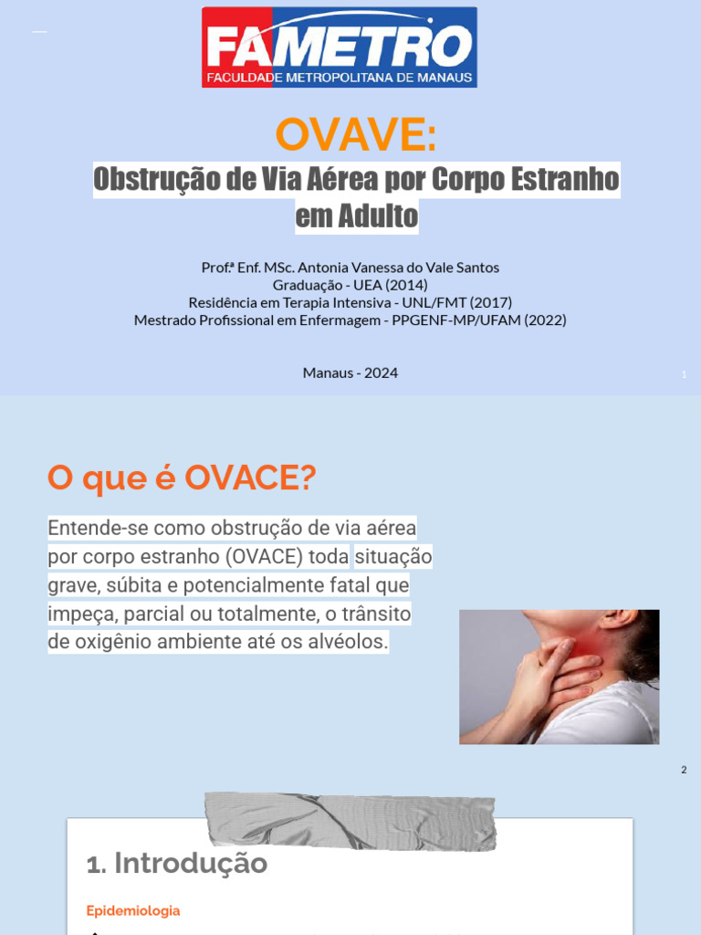 OVACE em Adultos: Definição e Manejo | PDF | Especialidades médicas