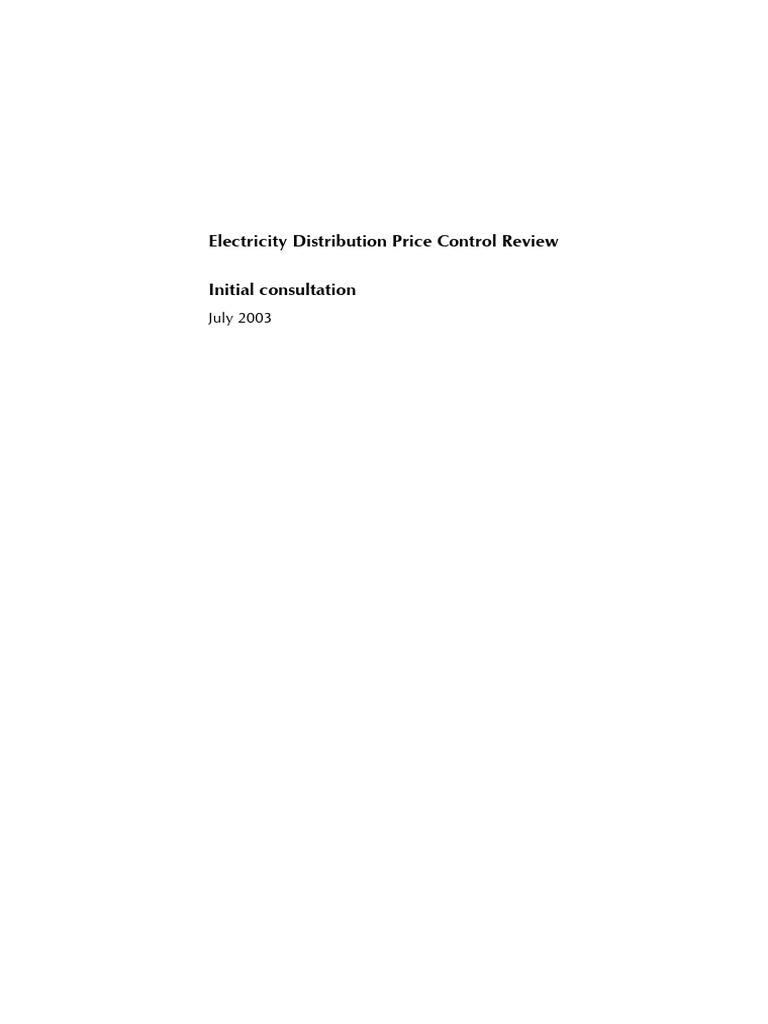 Electricity Distribution Price Control Review | PDF | Electric Power ...