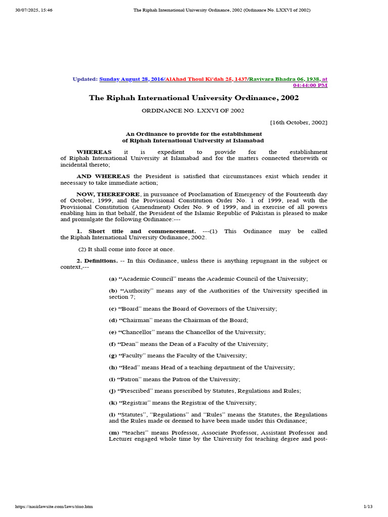 Riphah Laws | PDF