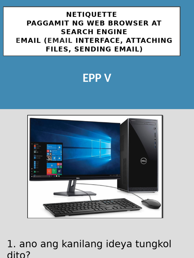 Epp 1ST Lesson | PDF