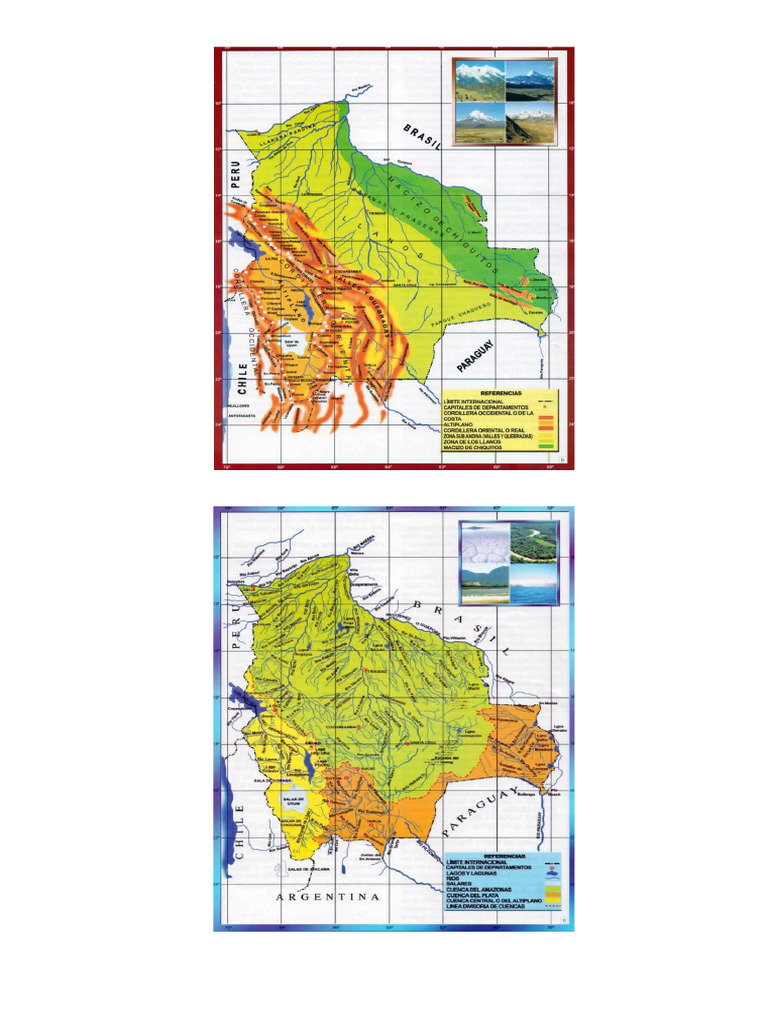 Mapa Hidrografico y Orografico de Bolivia | PDF