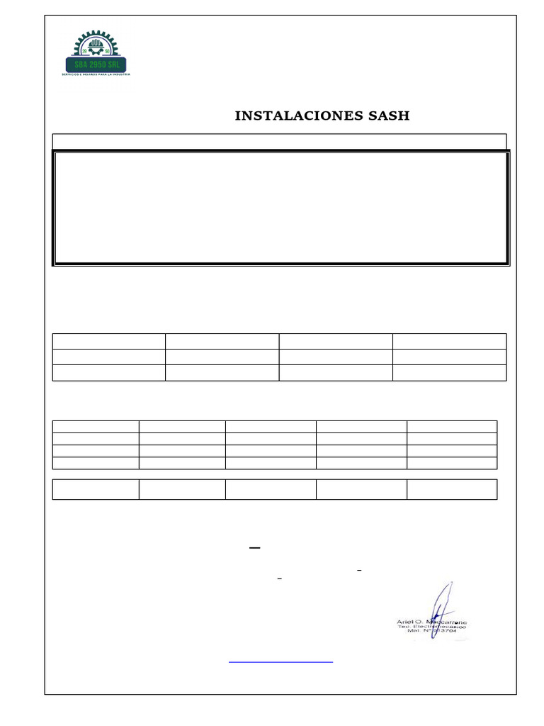 Certificado de Protección Catódica SASH | PDF