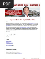 Supervisor Chiu - April 2012 - Newsletter