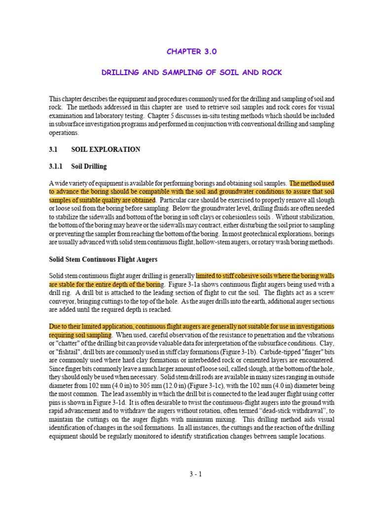 Soil and Rock Drilling Techniques | PDF | Casing (Borehole) | Drilling Rig