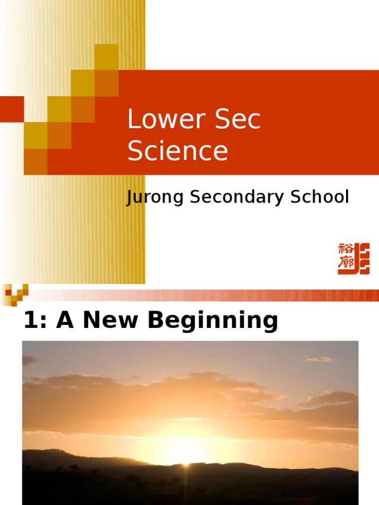 Lower Sec Science: Jurong Secondary School | PDF