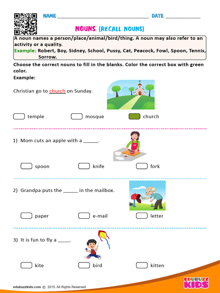 Noun Identification Exercise | PDF