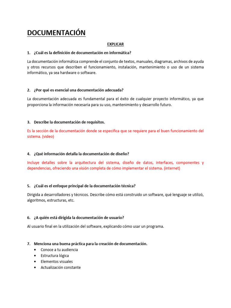 Importancia de la Documentación Informática | PDF | Algoritmos ...