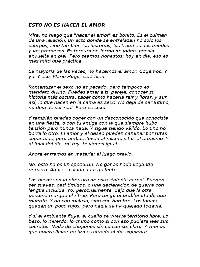 Esto No Es Hacer El Amor v2 | PDF | Amor | La sexualidad humana